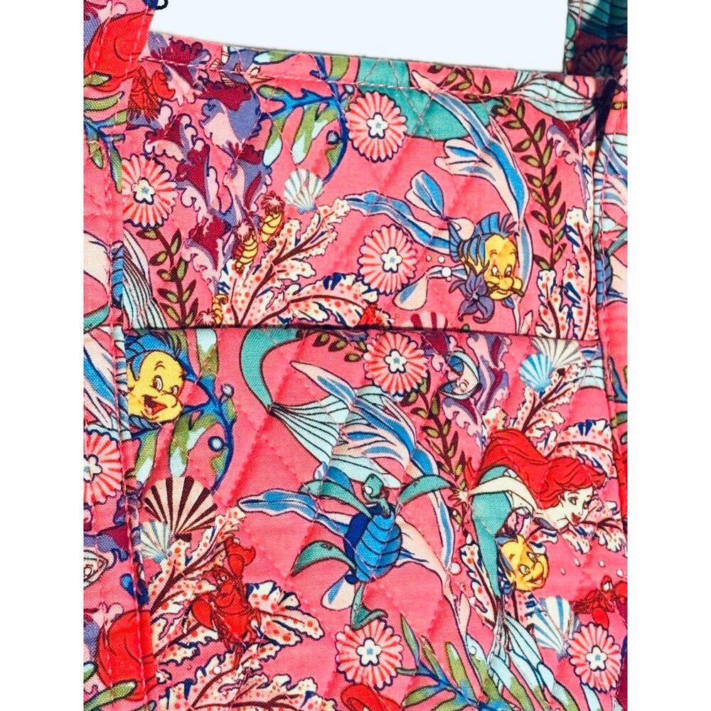 Vera Bradley Ariel’s Pink Lagoon Small Vera Tote Purse Bag Little Mermaid EXACT - Picture 4 of 16
